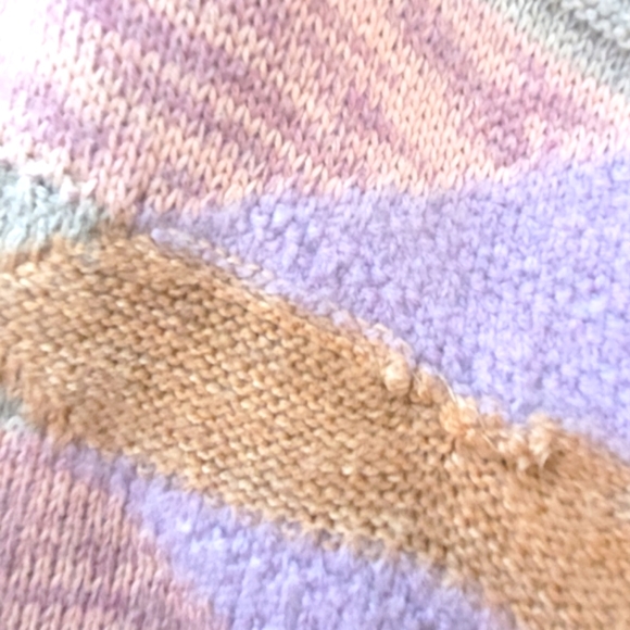 Lauren Ralph Lauren Open Cardigan L/XL Sweater Browns Purples Pinks Stunning ๐ - Picture 4 of 7